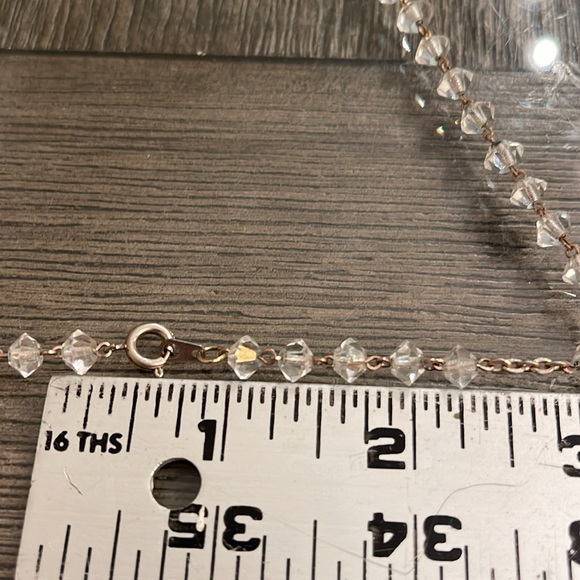 Vintage Cut Glass Crystal Y Necklace with Tassel - Picture 14 of 15